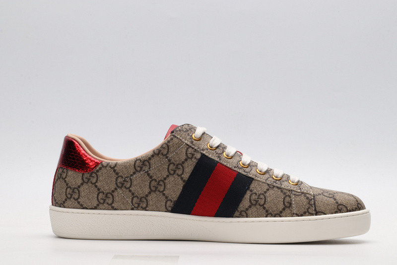 Gvc*1 ace embroidered low-top sneaker brown with stripe