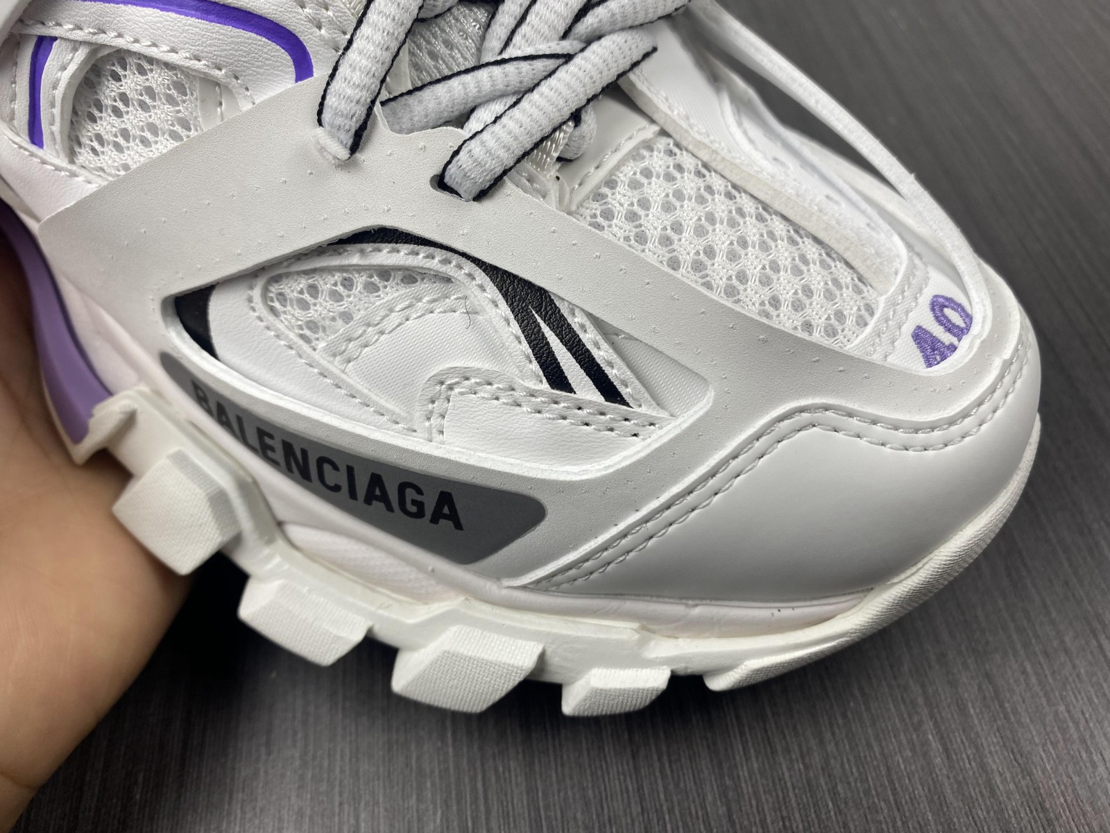Ba1en*iaga track sneaker monocol. fluo/leath eff/no wsah 543023 w3gc3 0225