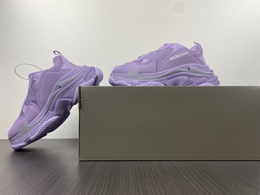Ba1en*iaga triple s green purple 1.0 sneaker