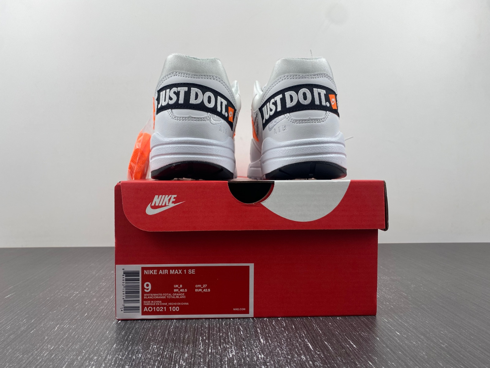 nike air max 1 just do it pack white men