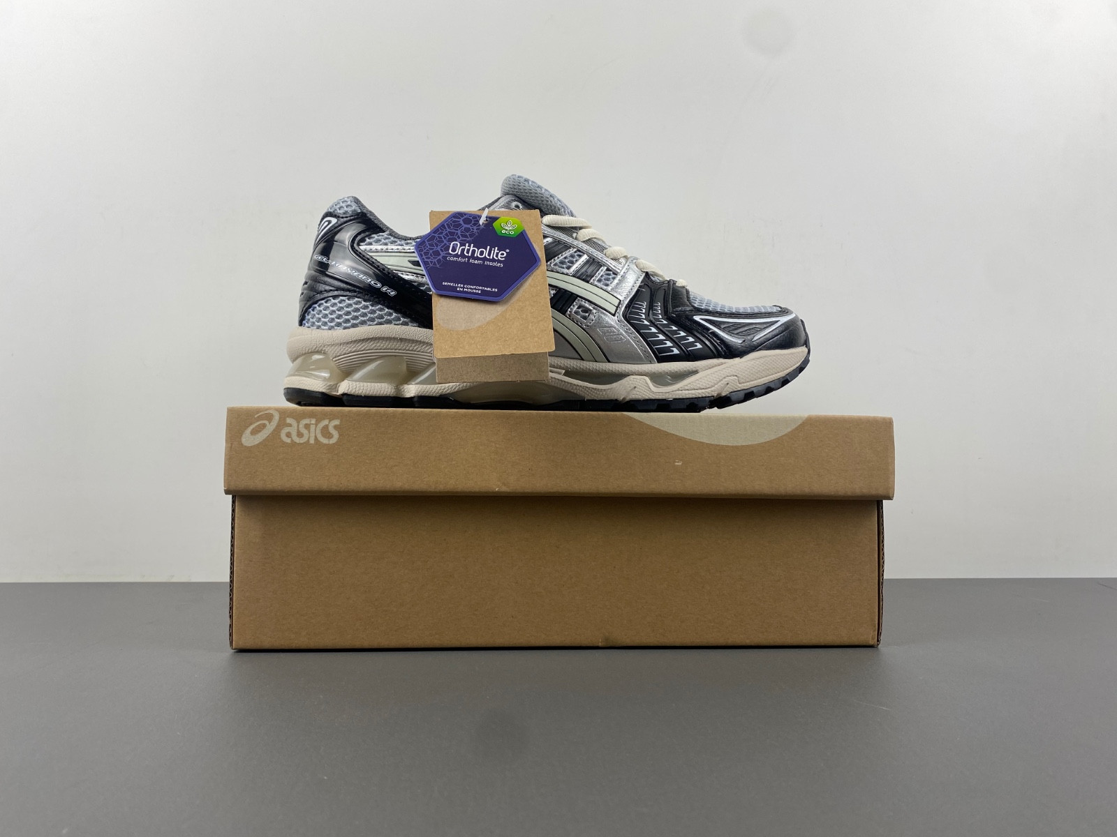 As*ic*s gel-kayano 14 black glacier grey silver men