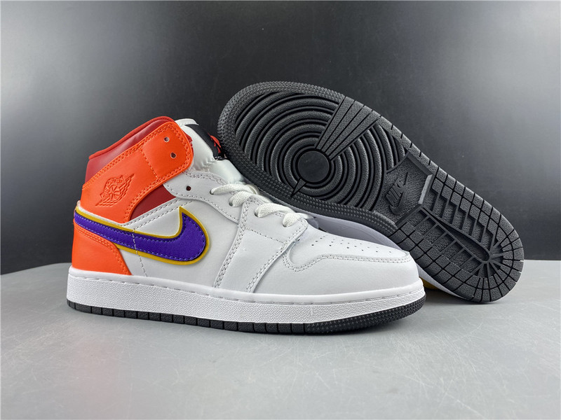 jordan 1 mid alternate multi-color (gs) - 554725-128