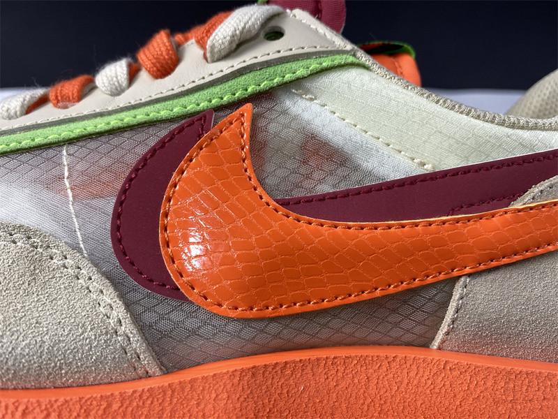 nike ldwaffle clot sacai net orange blaze - dh1347-100