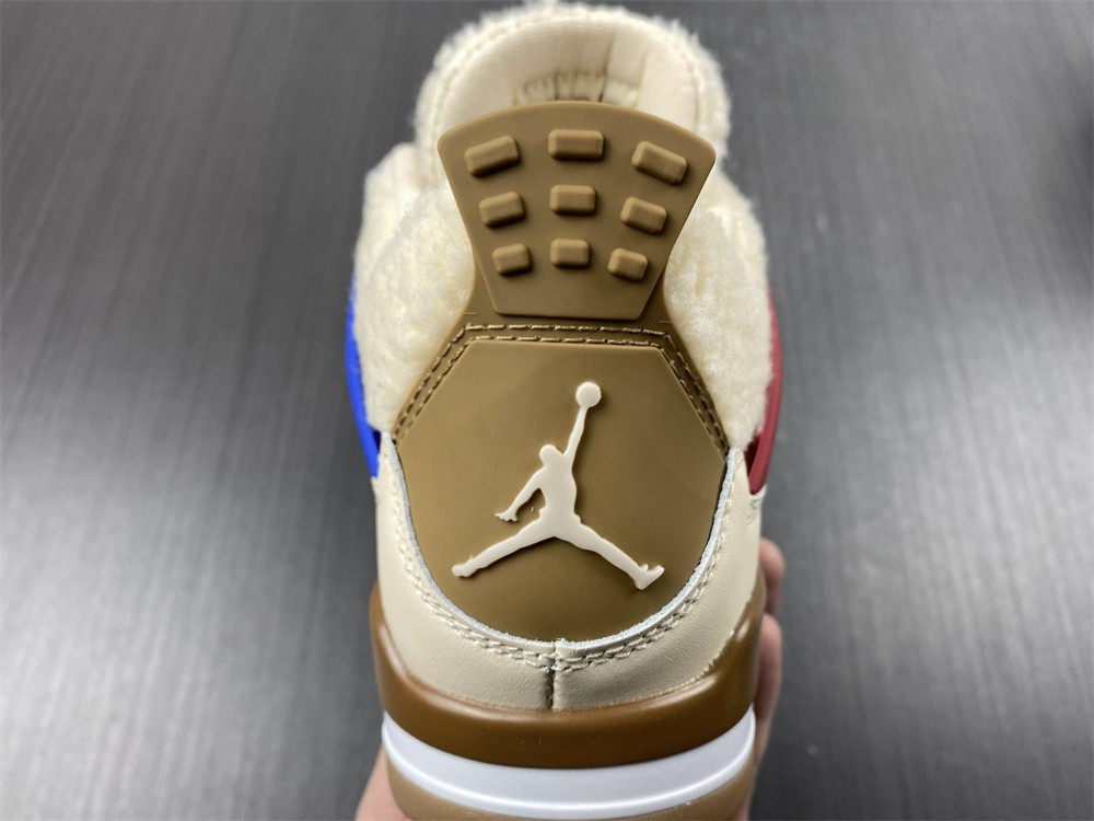 air jordan 4 retro beige blue red blue shoes dc0790-103