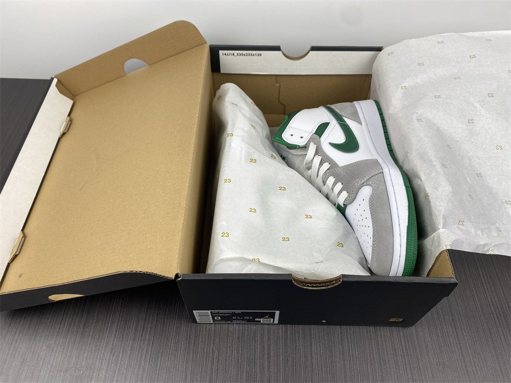 jordan 1 mid grey green - dc7294-103