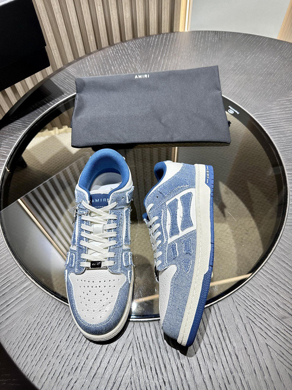 amiri skel top leather sneakers