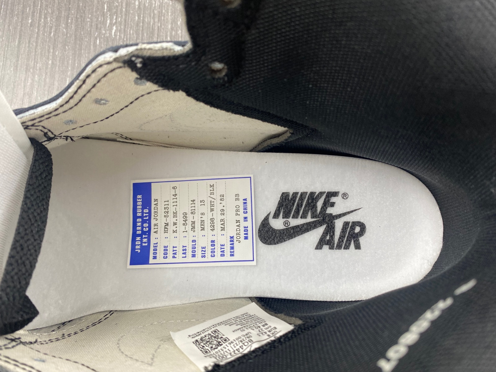 jordan 1 retro high 85 black white (2023) - bq4422-001