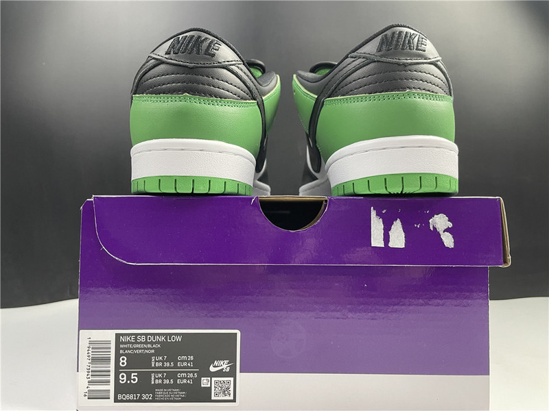 nike sb dunk low “classic green” bq6817-30