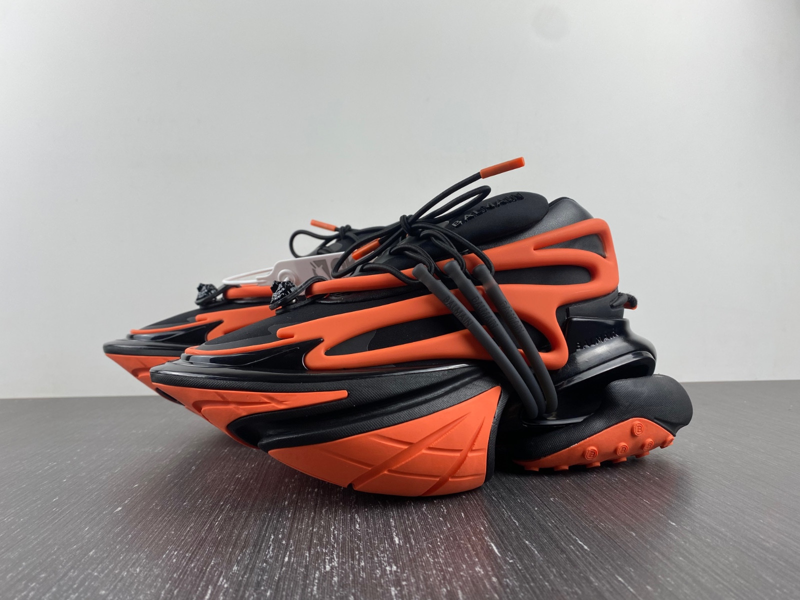 balmain neoprene and leather unicorn low-top sneakers ym1vj309