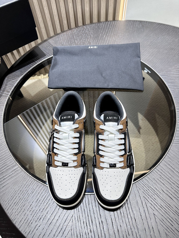 amiri skel top leather sneakers
