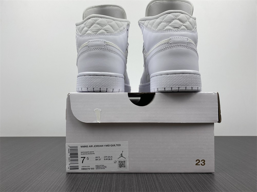 jordan 1 mid quilted white (w) - db6078-100