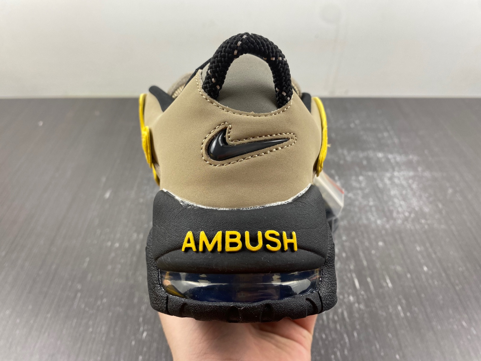 ambush x nike air more uptempo low “limestone” fb1299-200