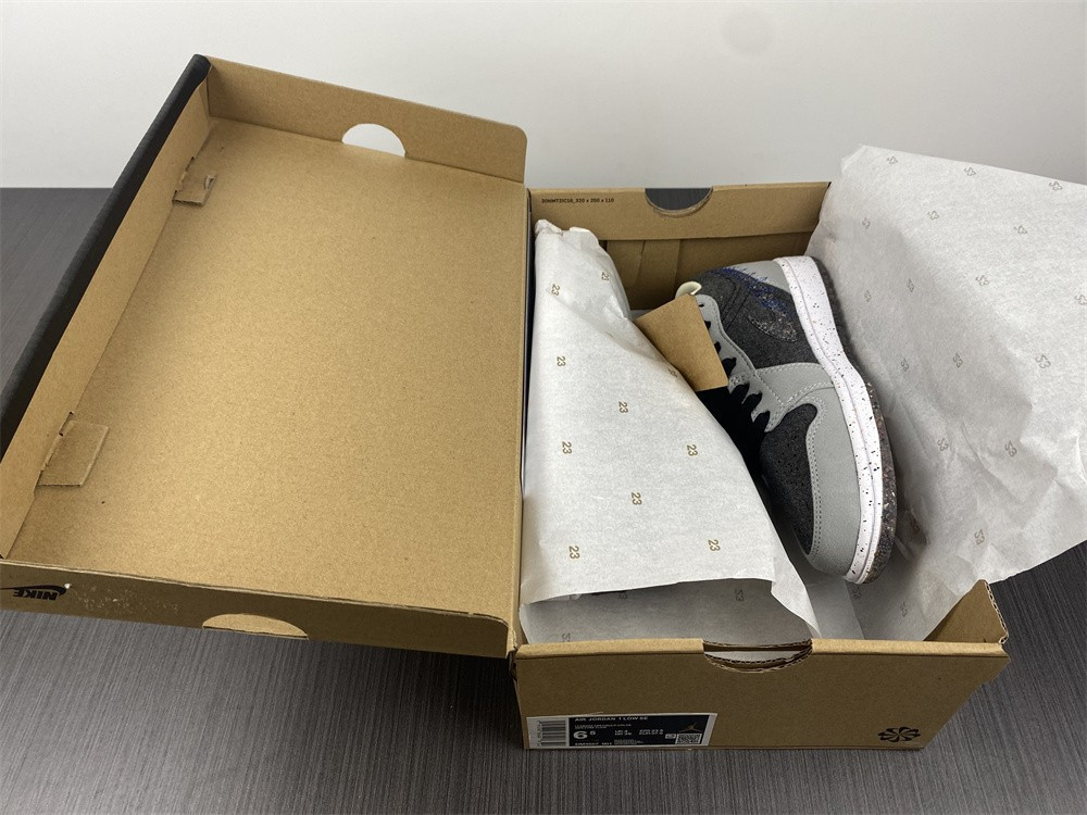 jordan 1 low crater black grey - dm4657-001