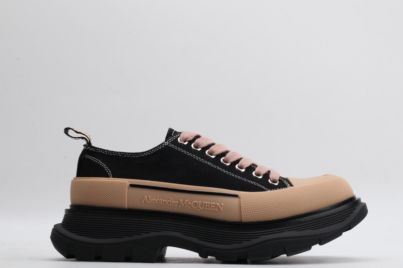 alex mcq tread slick lace up in black & brown