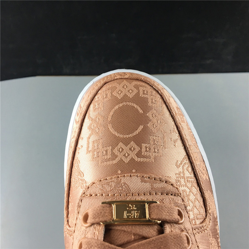 clot x nike air force 1 low rose gold cj5290-600