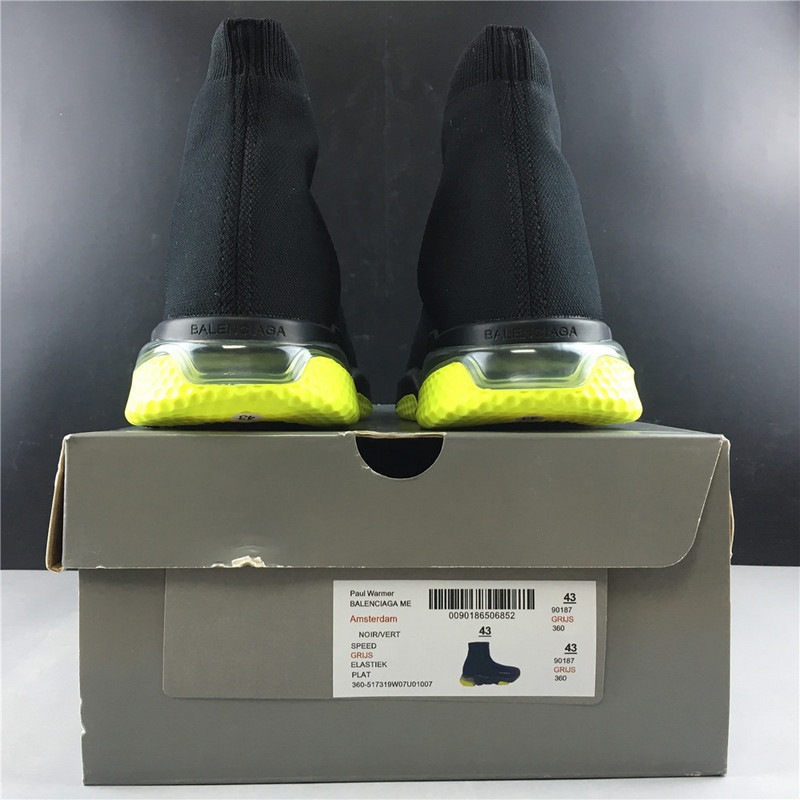 ba*len*cia*ga speed trainer sneakers with yellow botT0m