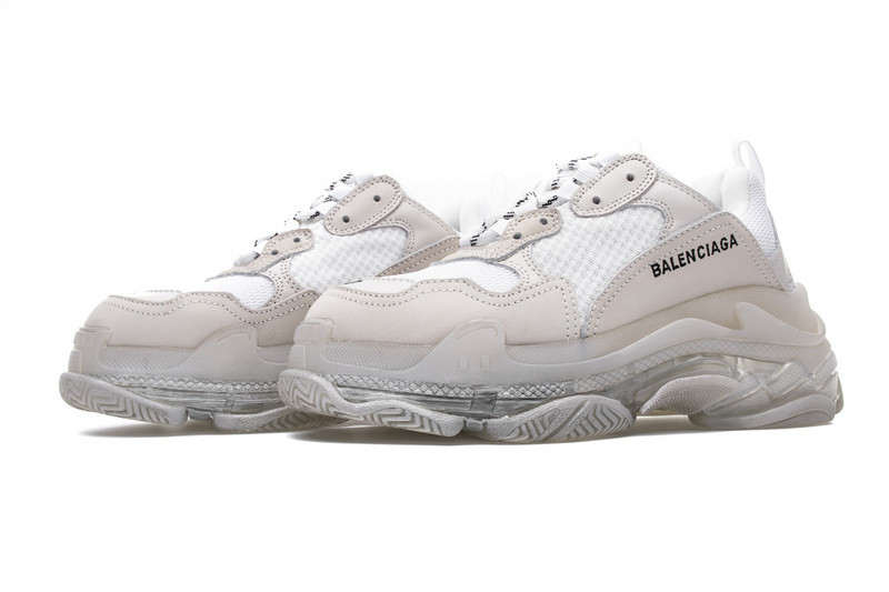 Ba*len*cia*ga triple s trainers clear sole trainer white 544351-w09e1-9000