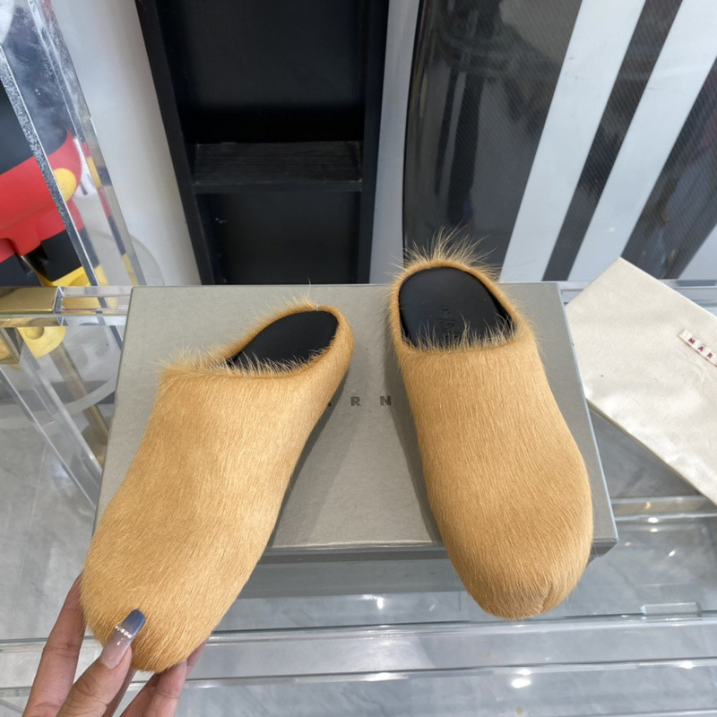 Ma*n1 brown fussbett sabot loafers